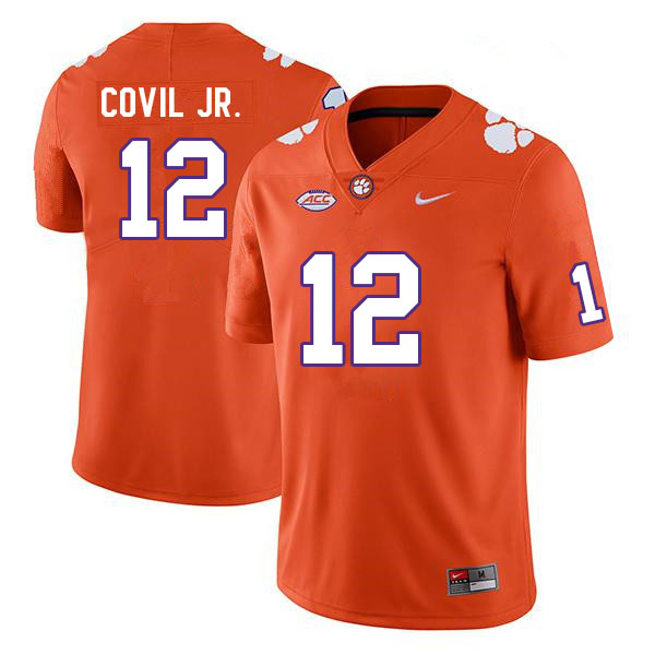 Men #12 Sherrod Covil Jr. Clemson Tigers College Football Jerseys Sale-Orange
